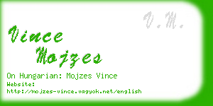 vince mojzes business card